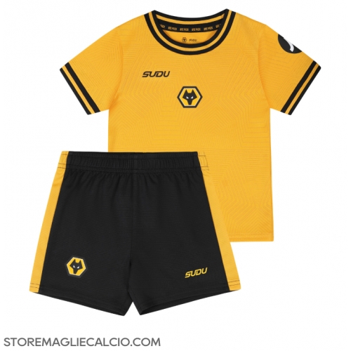 Wolves Maglia Gara Casa Repliche 2024-25 Bambino Maniche Corte Wolves Maglia Gara Casa Repliche 2024-25 Bambino Maniche Corte